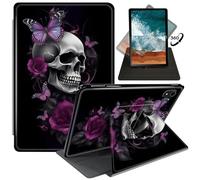 FUYOCWE for iPad Air 11 Inch Case M2 2024,Rotating Cases for iPad Air 11" 6th Gen & iPad 10.9" 5th/4th Gen (2022/2020),360 Degree Swivel Stand Auto Sleep/Wake Cover-Sugar Skull Butterlies Floral