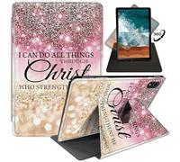 FUYOCWE for iPad Air 11 Inch Case M2 2024,Rotating Cases for iPad Air 11" 6th Gen & iPad 10.9" 5th/4th Gen (2022/2020),360 Degree Swivel Stand Auto Sleep/Wake Cover-I can do All Things Through Christ