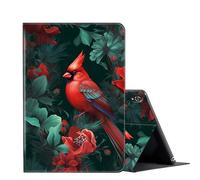 FUYOCWE for iPad Air 11 Inch Case M3/M2 (2025/2024),for 10.9" iPad Air 5th/4th Gen Case (2022/2020)- Slim Shockproof Shell PU Leather Stand Cover w/Auto Sleep Wake-Cardinal Red Bird on Tree