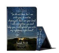 FUYOCWE for iPad Air 11 Inch Case M3/M2 (2025/2024),for 10.9" iPad Air 5th/4th Gen Case (2022/2020)- Slim Shockproof Shell PU Leather Stand Cover w/Auto Sleep Wake-Bible Verse Isaiah 41:10