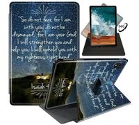 FUYOCWE for iPad Air 13 Inch Case M2 (6th Gen,2024),360 Degree Rotating Cases for iPad Air 13” 2024/iPad Pro 12.9" 2018,Slim Multi-Angle Stand,Auto Sleep/Wake Cover-Bible Verse Isaiah 41:10