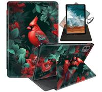 FUYOCWE for iPad Pro 11" 2024 Case,Rotating Cases for iPad Pro 11 inch M4 5th Generation 2024 Model A2836/A2837/A3006,360 Degree Swivel Stand Auto Sleep/Wake Cover-Cardinal Red Bird on Tree