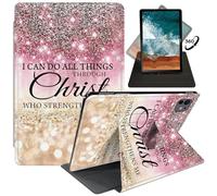 FUYOCWE for iPad Pro 11" 2024 Case,Rotating Cases for iPad Pro 11 inch M4 5th Generation 2024 Model A2836/A2837/A3006,360 Degree Swivel Stand Auto Sleep/Wake Cover-I can do All Things Through Christ