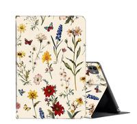 FUYOCWE for iPad Pro 13 Inch Case (M4,7th Generation,2024 Model A2925,A2926,A3007),PU Leather Slim Folding Stand Case for iPad 13" 7th Gen,Auto Sleep Wake Cover-Wild Flowers