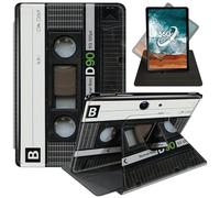 FUYOCWE for Microsoft Surface Pro 8 Tablet Case (13 inch,2021 Released),360 Degree Rotating Slim Stand PU Leather Smart Flip Cover for Microsoft Surface Pro 8 13"-Old Cassette Tape