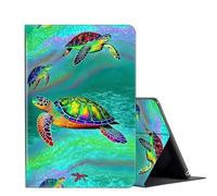 FUYOCWE for Samsung Galaxy Tab A8 Case 10.5 inch 2022 Model SM-X200/X205/X207 Tablet Case,PU Leather Smart Folio Stand Case Cover for Samsung Galaxy Tab A8 2022-Colorful Sea Turtles