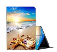 FUYOCWE for Samsung Galaxy Tab A8 Case 10.5 inch 2022 Model SM-X200/X205/X207 Tablet Case,PU Leather Smart Folio Stand Case Cover for Samsung Galaxy Tab A8 2022-sea Beach Sunrise