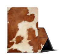 FUYOCWE for Surface Pro X Case,for Microsoft Surface Pro X/X+ Plus 13 inch 2019/2020/2021/2024 Tablet Case,PU Leather Smart Flip Cover W/Adjustable Slim Folio Stand-Cow Hide Animal Print Brown