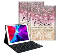FUYOCWE Keyboard Case for Amazon Fire HD 10 Tablet Case (13th/11th Generation,2023/2021,10.1"),Slim Adjustable Stand Cover with Detachable Wireless Keyboard-I can do All Things Through Christ