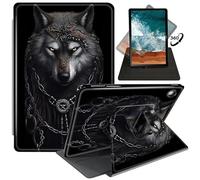 FUYOCWE Rotating Case for Samsung Galaxy Tab A9 8.7 Inch Tablet 2023 Model SM-X110/X115/X117, 360 Degree Swivel Stand Smart Flip Cover Case for Samsung Tab A9 8.7"-Alpha Wolf