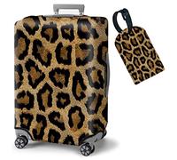 FUYOCWE Suitcase Cover Luggage Covers for Suitcase/LuggageTSA Approved,Elastic Suitcase Protector Cover Sleeve Wrap for 19-32 Inches luggage Travel Accessorieschrist, Leopard print, M (for 22"-25