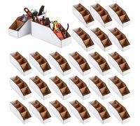 Fuyoooo 30 Pack Corrugated Storage Bins Cardboard Parts Storage Bins Boxes with Dividers 12 x 4 x 4.5 Inch for Parts Shelves Stem Project Online Store Inventory Garage Organization