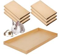 Fuyoooo 6 Pcs Disposable Guinea Pig Cage Liner 48 x 24 Cage Disposable Bottom 4 x 2 ft Large Waterproof Kraft Paper Liner Bag for Small Animal Bedding Pet Supplies