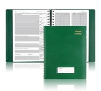 Fuyoooo Jobsite Journal 7 x 10 Inch Construction Daily Log Activity Record Construction Planner for Work Project Job Management(Green)
