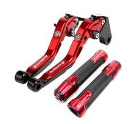 FUYRHP Clutch Brake Lever Motorcycle Folding Extendable CNC Adjustable Clutch Brake Levers Handbar End Grips for NK300