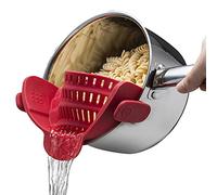 FUYTERY Pasta Strainer Silicone Heat Resistant Clip on Pots Kitchen Tool