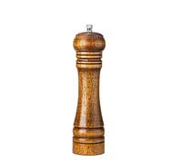 FUYTERY Wooden Salt and Pepper Grinder Adjustable Ceramic Rotor Refillable Spice (1, 8'')