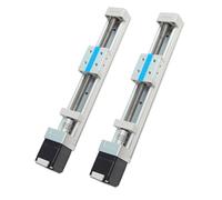 FUYU FSK30J 2 Pieces Mini-Linear Guide Rail Ladder Type Screw Linear Actuator Slide Table Small CNC Stage Motorized Nema 11 Stepper Motor 400mm Stroke