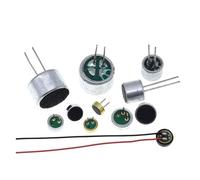 FUYUMIC 10PCS 9x7mm 9767 6x5mm 6050 6x2.2mm 6022 4.5x2.2mm 4522 4x1.5mm 4015 Microphone Electret Microphone with 2 pin pick-up (Color : 4x1.5mm With Cable)