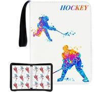 FUYUNLAI Hockey Card Binder with Sleeves,Hockey Card Binder 9 Pockets Sports Card Binder with Sleeves Fits 900 Cards with 50 Removable Sleeves,Satisfy Your Collection of Hockey Cards Packs.…