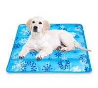 Fuz Bigaza Dog Cooling Mat, Pet Washable Non-Toxic Summer Dogs Cats Cooling Pads Sleeping Kennel Mats Cool Ice Blanket for Indoor & Outdoor Dog Beach Essentials Gray 29.5 * 29.5IN