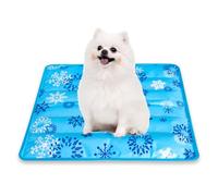 Fuz Bigaza Dog Cooling Mat, Pet Washable Non-Toxic Summer Dogs Cats Cooling Pads Sleeping Kennel Mats Cool Ice Blanket for Indoor & Outdoor Dog Beach Essentials Gray 17.8 * 17.8IN