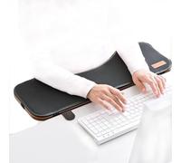FUZADEL Ergonomic Desk Extender Clamp On Desk Extension Forearm Arm Rest Office Adjustable Mouse and Keyboard Tray Tilted Table Mount Armrest Shelf Computer Elbow Support Under Desk