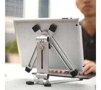 FUZADEL Portable Fold-Up Travel Stand Aluminum, Universal Tablet Stands Holder Foldable Multi-Angle Adjustable Stand for Tablet/Phone/Notebook Holder for Surface Notebook Monitor