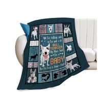 Fuzawet Bull Terrier Blanket Dog Gifts for Girls Women Super Soft Cozy Cute Dog Stuff Throw Blankets Animal Fleece Plush Bedding Blanket Gifts for Men Kids Boys Bed Decor 40''X50''