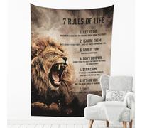Fuzawet Motivational Lion Tapestry Tapestry Wall Hanging Wall Decor For Bedroom Living Room Dorm Kitchen Bathroom 60''x90''