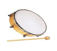 FUZEAU - 8343 - Synthetic Skin Tambourine with Adjustable Tension - ø 20 cm + 1 bat or mallet - Hear rhythmic sounds - Ages 4 and above