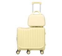 Fuzeiuo Kids Ride-On Luggage with Carry-On Suitcase, 20 Inch Hardshell Travel Case with 6 Spinner Wheels, Ergonomic Scooter Suitcase for Children, Retractable Handle for Easy Travel Yellow B