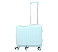 Fuzeiuo Kids Ride-On Luggage with Carry-On Suitcase, 20 Inch Hardshell Travel Case with 6 Spinner Wheels, Ergonomic Scooter Suitcase for Children, Retractable Handle for Easy Travel Blue A