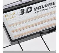 FUZHAN 0.07mm,Brown 4D Volume 2 Flares Professional Black Single/Individual False Eyelashes Extension Natural Grafting (J Curl, 12mm)