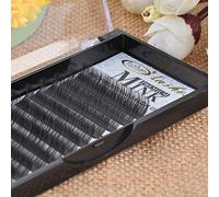 FUZHAN 0.15mm 2 Trays Natural Dense Black Faux Mink Individual False Eyelashes, Professional Grafting and Daily Makeup (B Curl, 6mm)