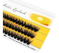 FUZHAN 50D DIY Individual Cluster Lashes - Natural & Voluminous Single Lash Clusters for Self-Application, Customisable Lengths & Styles, Lightweight False Eyelash Extensions (D Curl, 8mm)