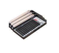 FUZHAN Black Flat Lash Extensions 0.20mm Thickness, Mixed Lengths 8mm/10mm/12mm, 3-Pack Combo Set for Salon Professionals, Hassle-Free Purchasing for Essential Lengths (D Curl)