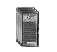 FUZHAN Fish Tail False Eyelashes 0.07mm, 9/11/13mm Lengths, 3-Piece Set for Salon Use - Essential Sizes for Professional Lash Artists (C Curl)