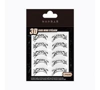 FUZHAN Halloween False Eyelashes 5 Pairs - Gothic Castle & Trick Ghost Cutout Lashes, Magic Girl Fancy Dress Eyelashes for Halloween Makeup, Cosplay & Party Costumes (A-5)
