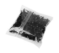FUZHAN Heart-Shaped Glue Rings for Eyelash Extensions - 100PCS Disposable V-Shaped Adhesive Cups - Double Slot Design for Lash Glue, Flexible Ring Holder - Mixed Colours Available (Black)