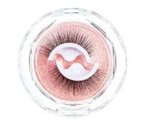 FUZHAN Self-Adhesive Jelly Lash - 1 Pair Reusable Natural Volume Lashes with Heat-Activated Sticky Strip, Extra Tape Included, No Glue or Magnets Needed (Z09 12MM)