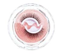 FUZHAN Self-Adhesive Jelly Lash - 1 Pair Reusable Natural Volume Lashes with Heat-Activated Sticky Strip, Extra Tape Included, No Glue or Magnets Needed (Z11 12MM)