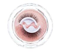 FUZHAN Self-Adhesive Jelly Lash - 1 Pair Reusable Natural Volume Lashes with Heat-Activated Sticky Strip, Extra Tape Included, No Glue or Magnets Needed (Z12 12MM)