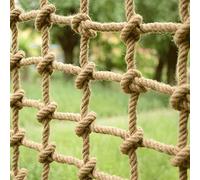 FUZHAOD Indoor Climbing Net, Anti-fall Rope Net 8mm Thick Rope 12CM Mesh Spacing Outdoor Playground Cargo Net Child Safety Net Hemp Rope Net Garden Netting(Size:4x5m)