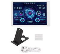FUZHUI 3.5in IPS View Display Computer Temp Monitor for PC CPU Hard Disk with Real - Time Data cordless Monitoring (White)