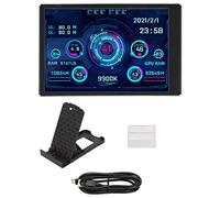 FUZHUI 3.5in IPS View Display Computer Temp Monitor for PC CPU Hard Disk with Real - Time Data cordless Monitoring (Black)