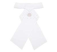 FUZHUI Horse Riding Stock Tie, Equestrian Pre-Tied Cotton Stock Tie, Women Dressage Riding Stock Tie, Equestrian Pre-Tied Stock Tie with Brooch, for Horse Riding Adults Cotton Neckwear