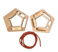 FUZIDDN The Original Climbing Hang Holds - Replacement for Competitive Brand Hangboards - 360° Rotating Portable Wooden Fingerboard for Rock Climbing Training, Home Gym Finger Strength & Pull-Up