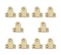 FUZVOL 10 PCS Picture Hanging Plates,Brass Picture Mirrors Fixing Plates for Mounting Framed Painting,Photo&Mirror