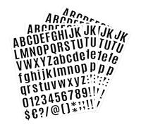 FUZVOL 10 Sheets Self Adhesive Stickers Waterproof Vinyl Numbers and Letters Stickers Decorative Paper Stickers Decals for Mailbox,Scrapbook, Kitchen, Door, Business, Addres, Black